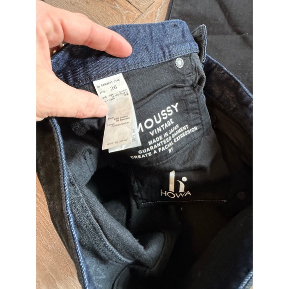Moussy Vintage Slim Straight Jeans Womens Black Size 26 - Picture 2 of 7